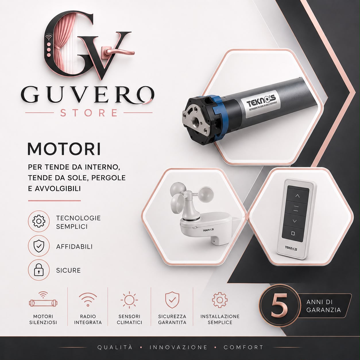 Motori per tende, avvolgibili e accessori | Partner Teknos